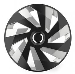 Τάσια 15 Inch Hubcap Vector Rc Silver Black- Σετ 4τχμ Amio