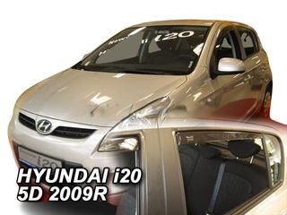 Hyundai I20 5d 2009-2015 Φιμέ Ανεμοθραύστες Heko Σετ 2τμχ (tp)