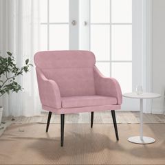 Πολυθρόνα Ροζ 63 x 76x 80 εκ. Βελούδινη 351439
