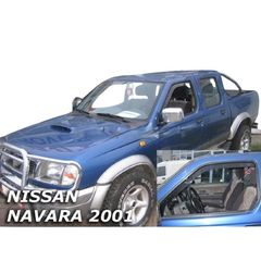 Nissan Navara Pick Up D22 2002-2013 / Np300 (με Εσοχή Καθρέπτη) Φιμέ Ανεμοθραύστες Heko Σετ 2τμχ (tp)