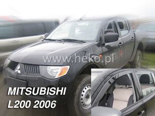 Mitsubishi L200 2/4d 06/2006-2016 Φιμέ Ανεμοθραύστες Heko Σετ 2τμχ (tp)