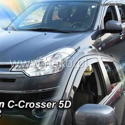 Citroen C-crosser 5d 2007-2012 / Peugeot 4007 5d 2008-2012 Φιμέ Ανεμοθραύστες Heko Σετ 2τμχ