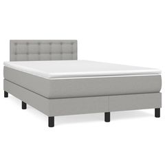 ΚΡΕΒΑΤΙ BOXSPRING ΜΕ ΣΤΡΩΜΑ & LED ΑΝ.ΓΚΡΙ 120X190ΕΚ. ΥΦΑΣΜΑΤΙΝΟ 3270067