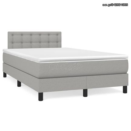 ΚΡΕΒΑΤΙ BOXSPRING ΜΕ ΣΤΡΩΜΑ & LED ΑΝ.ΓΚΡΙ 120X190ΕΚ. ΥΦΑΣΜΑΤΙΝΟ 3270067