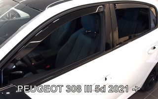 Peugeot 308 5d 2021+ Φιμέ Ανεμοθραύστες Heko Σετ 4τμχ για Μπρος-Πίσω Παράθυρα