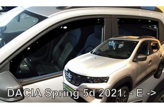 Dacia Spring Electric 5d 2021+ Φιμέ Ανεμοθραύστες Heko Σετ 4τμχ για Μπρος-Πίσω Παράθυρα