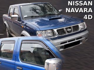 Nissan Navara / Pick Up D22 / Np300 2001-2005 Φιμέ Ανεμοθραύστες Heko Σετ 4τμχ για Μπρος-Πίσω Παράθυρα (tp)