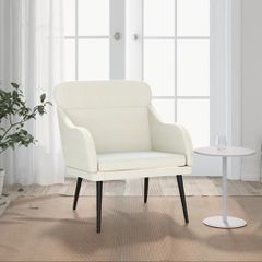 Πολυθρόνα Κρεμ 63x76x80 εκ. Βελούδινη 351443