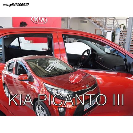 Kia Picanto Iii 5d 2017+ Φιμέ Ανεμοθραύστες Heko Σετ 4τμχ για Μπρος-Πίσω Παράθυρα