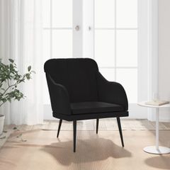 Πολυθρόνα Μαύρη 63 x 76x 80 εκ. Βελούδινη 351459