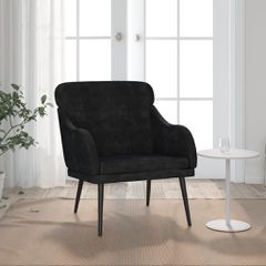 Πολυθρόνα Μαύρη 63 x 76x 80 εκ. Βελούδινη 351440