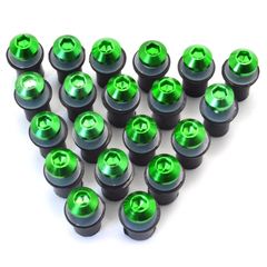 Βίδες Φέρινγκ Πλαστικά Μ5 Φαρδύ Κεφάλι -Πράσινο ΚΙΤ 