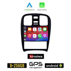 KIROSIWA HYUNDAI SONATA 2000-2006 Android οθόνη αυτοκίνητου 8GB + 256GB με GPS WI-FI (ηχοσύστημα αφής 9" ιντσών OEM Android Auto Apple Carplay Youtube Playstore MP3 USB Radio Bluetooth Mirrorlink εργο