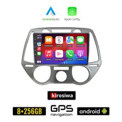 KIROSIWA HYUNDAI i20 (2008 - 2013) Android οθόνη αυτοκίνητου 8GB + 256GB με GPS WI-FI (ηχοσύστημα αφής 9" ιντσών OEM Android Auto Apple Carplay Youtube Playstore MP3 USB Radio Bluetooth Mirrorlink εργ