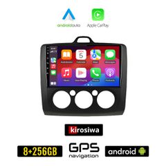 KIROSIWA FORD FOCUS (2005 - 2011) *Με χειροκίνητο κλιματισμό Android οθόνη αυτοκίνητου 8GB + 256GB με GPS WI-FI (ηχοσύστημα αφής 9" ιντσών OEM Android Auto Apple Carplay Youtube Playstore MP3 USB Radi