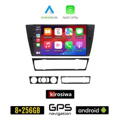 KIROSIWA BMW E90 (E91, E92, E93) 2005 - 2012 Android οθόνη αυτοκίνητου 8GB + 256GB με GPS WI-FI (E91 E92 E93 ηχοσύστημα αφής 9" ιντσών OEM Android Auto Apple Carplay Youtube Playstore MP3 USB Radio Bl