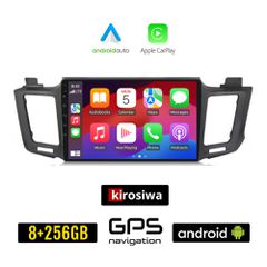 KIROSIWA TOYOTA RAV4 (2013 - 2019) Android οθόνη αυτοκίνητου 8GB + 256GB με GPS WI-FI (ηχοσύστημα αφής 10" ιντσών OEM Android Auto Apple Carplay RAV 4 Youtube Playstore MP3 USB Radio Bluetooth Mirrorl