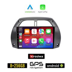 KIROSIWA TOYOTA RAV 4 (2000-2006) Android οθόνη αυτοκίνητου 8GB + 256GB με GPS WI-FI (ηχοσύστημα αφής 9" ιντσών OEM Android Auto Apple Carplay Youtube Playstore MP3 USB Radio Bluetooth Mirrorlink