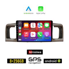 KIROSIWA TOYOTA COROLLA (2000 - 2007) Android οθόνη αυτοκίνητου 8GB + 256GB με GPS WI-FI (ηχοσύστημα αφής 9" ιντσών OEM Android Auto Apple Carplay Youtube Playstore MP3 USB Radio Bluetooth Mirrorlink