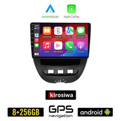 KIROSIWA TOYOTA AYGO (2005 - 2014) Android οθόνη αυτοκίνητου 8GB + 256GB με GPS WI-FI (ηχοσύστημα αφής 10" ιντσών OEM Android Auto Apple Carplay Youtube Playstore MP3 USB Radio Bluetooth Mirrorlink ερ
