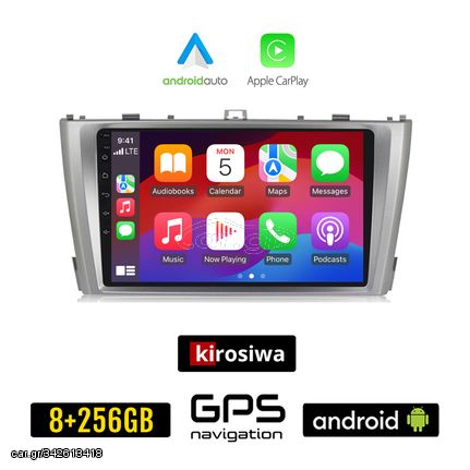 KIROSIWA TOYOTA AVENSIS (2009 - 2016) Android οθόνη αυτοκίνητου 8GB + 256GB με GPS WI-FI (ηχοσύστημα αφής 9" ιντσών OEM Android Auto Apple Carplay Youtube Playstore MP3 USB Radio Bluetooth Mirror