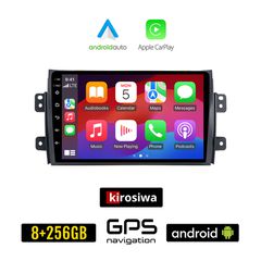 KIROSIWA SUZUKI SX4 (2005-2013) Android οθόνη αυτοκίνητου 8GB + 256GB με GPS WI-FI (ηχοσύστημα αφής 9" ιντσών OEM Android Auto Apple Carplay Youtube Playstore MP3 USB Radio Bluetooth Mirrorlink εργοστ