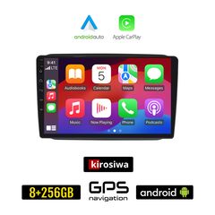 KIROSIWA SKODA FABIA (2007-2015) Android οθόνη αυτοκίνητου 8GB + 256GB με GPS WI-FI (ηχοσύστημα αφής 10" ιντσών Android Auto Apple Carplay Youtube Playstore MP3 USB Radio Bluetooth Mirrorlink εργ