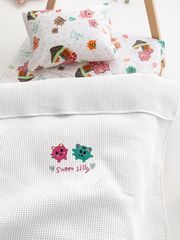 Κουβέρτα Πικέ Αγκαλιάς Baby Blankets 80x110 CANDY/2 WHITE