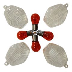 ΚΡΥΣΤΑΛΛΑ ΦΛΑΣ SET 4 TEM ΔΙΑΦΑΝΗ ΜΕ ΛΑΜΠΕΣ DL650 VSTROM TW