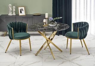 60-21723 RAYMOND 2 table, color: top - black marble, legs - gold DIOMMI V-CH-RAYMOND_2-ST-CZARNY_ZŁOTY, 1 Τεμάχιο