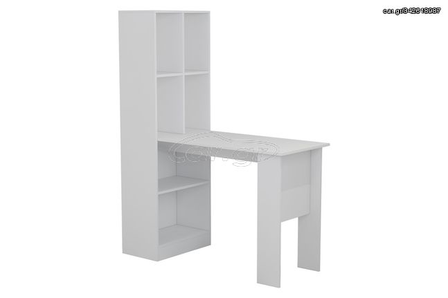 Γραφείο εργασίας με βιβλιοθήκη "ACUMEN" σε λευκό χρώμα 120x50x150