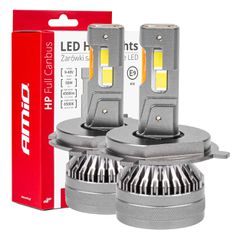 Σετ Λαμπες AMIO LED HP H4 6500K 50W 4500LMNS FULL CANBUS 2τμχ