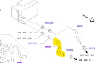 Κολλάρο καλοριφέρ NISSAN Almera N15 N14 B13  -CD20 1990-2000 # 9241058J00 /ΓΝΗΣΙO