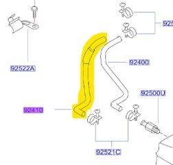 Κολλάρο καλοριφέρ NISSAN Terrano R20  -TD27 1996-2006 # 924107F000 /ΓΝΗΣΙO