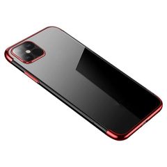 Transparente Gelhülle mit Metallrahmen für Xiaomi Redmi Note 11 Pro 5G / 11 Pro in Rot