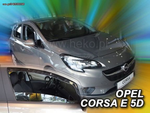 ΑΝΕΜΟΘΡΑΥΣΤΕΣ ΓΙΑ OPEL CORSA D 5D 09/2006-2014 /CORSA E 5D 2015+ ΑΥΤΟΚΙΝΗΤΟΥ ΑΠΟ ΕΥΚΑΜΠΤΟ ΦΙΜΕ ΠΛΑΣΤΙΚΟ HEKO - 2 ΤΕΜ.