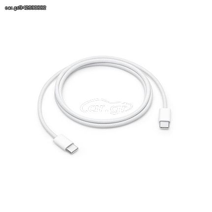 Apple Καλώδιο data / φόρτισης Braided USB C σε USB C Λευκό 1m (MQKJ3ZM/A)