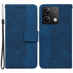 Θήκη Xiaomi Redmi Note 13 5G Mad Mask Leather Wallet Case Geometry Style με βάση στήριξης, υποδοχές καρτών και μαγνητικό κούμπωμα Flip Wallet από συνθετικό δέρμα μπλε