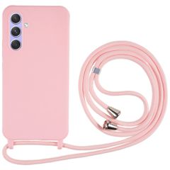 Θήκη Samsung Galaxy S24 5G OEM Soft Silicone Sockproof v3 πλάτη με κορδόνι από αντικραδασμικό TPU ροζ