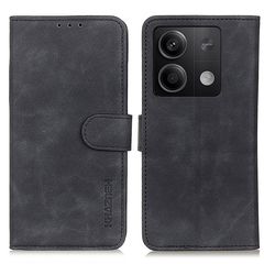 Θήκη Xiaomi Redmi Note 13 5G KHAZNEH Litchi Retro Texture Leather με βάση στήριξης, υποδοχές καρτών και μαγνητικό κούμπωμα μαύρο