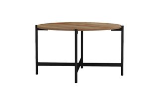 Τραπέζι σαλονιού "AISLE" από μέταλλο σε φυσικό/μαύρο χρώμα Φ80x45