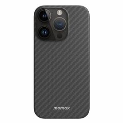 Θήκη iPhone 14 Pro MOMAX Carbon Fiber Series συμβατό με MagSafe φορτιστή, Πλάτη αντικραδασμική από Premium TPU μαύρο