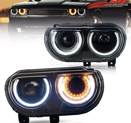 ΦΑΝΑΡΙΑ ΕΜΠΡΟΣ LED Headlights Dodge Challenger 2008-2014 