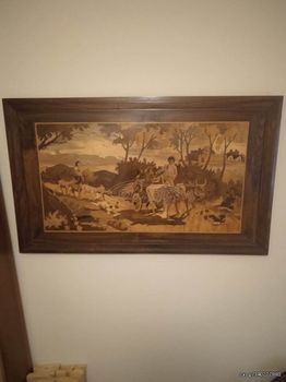 Πίνακας ξύλινος σκαλιστός 1,00χ0,60