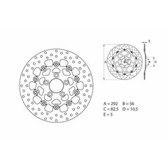 Δισκοπλακα Πισω Oro Πλευστη Harley Davidson 78B40828 | Brembo