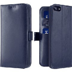 Θήκη, Samsung Galaxy A35 5G, Wallet Case Με Βάση Στήριξης, Υποδοχές Καρτών Και Μαγνητικό Κούμπωμα Flip Wallet, Μπλε