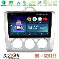 Bizzar ND Series 8Core Android13 2+32GB Ford Focus Manual AC Navigation Multimedia Tablet 9"