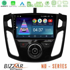 Bizzar ND Series 8Core Android13 2+32GB Ford Focus 2012-2018 Navigation Multimedia Tablet 9"