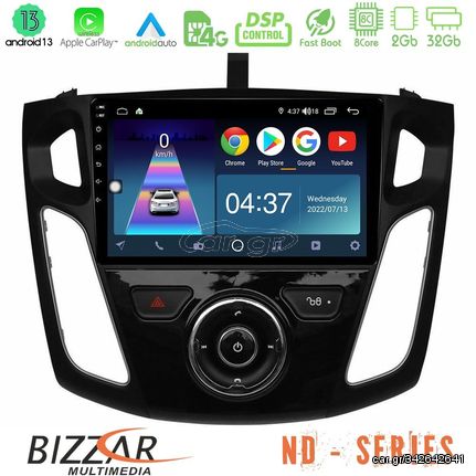 Bizzar ND Series 8Core Android13 2+32GB Ford Focus 2012-2018 Navigation Multimedia Tablet 9"