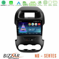 Bizzar ND Series 8Core Android13 2+32GB Ford Ranger 2012-2016 Navigation Multimedia Tablet 9"